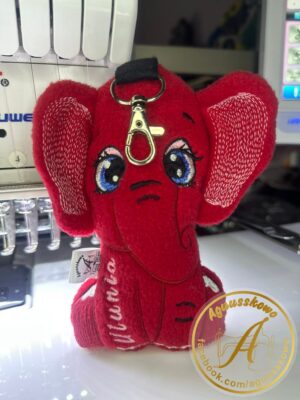 Computer Embroidery Keychain-018 Elephant​