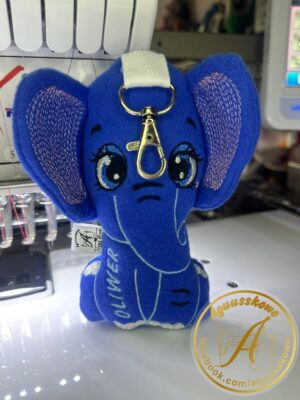 Computer Embroidery Keychain-019 Elephant​